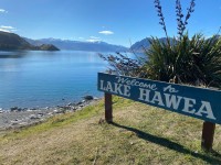 Lake Hawea welcome sign